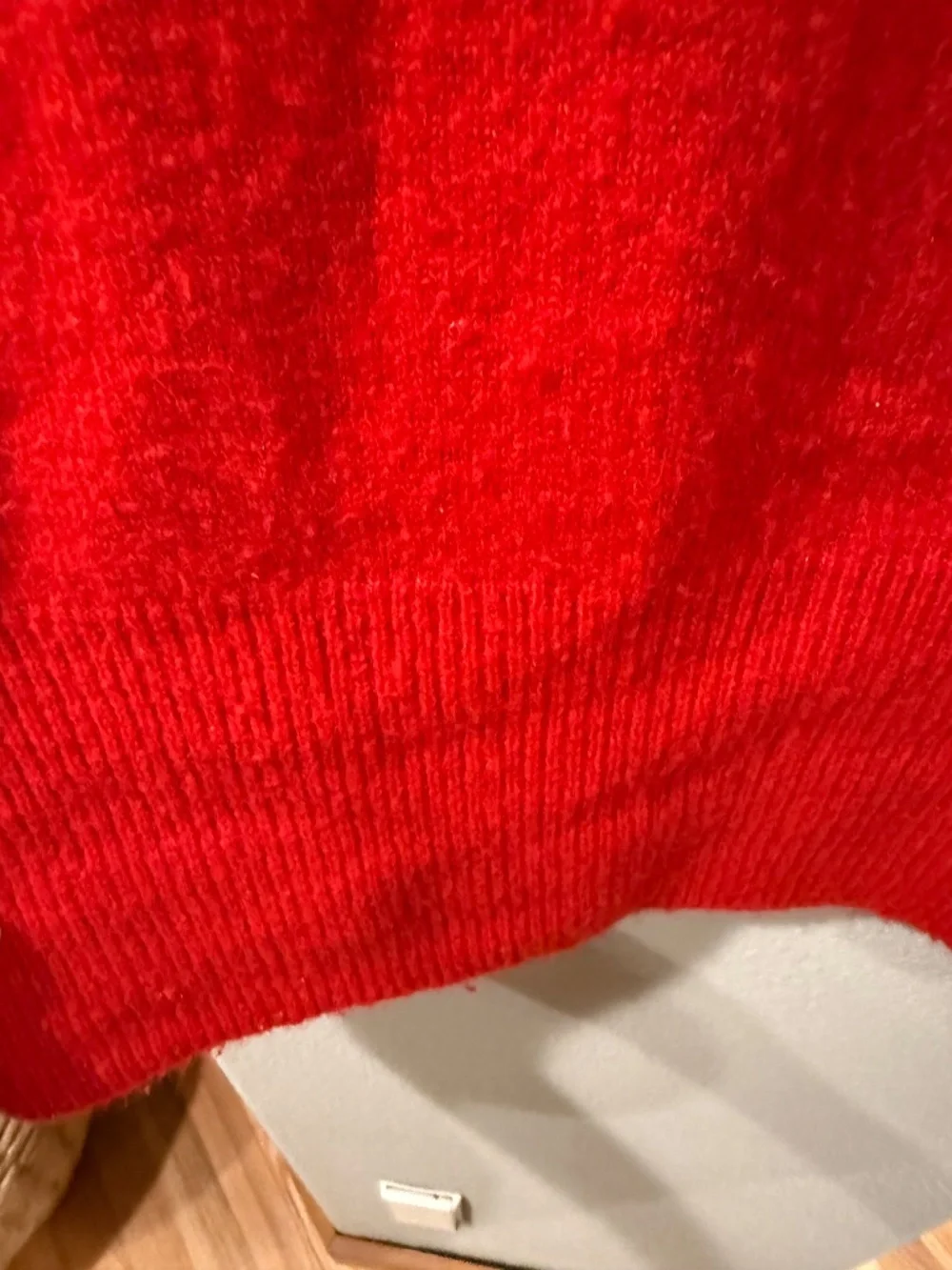 J Crew Crewneck Red sweater with shoulder buttons Size XL